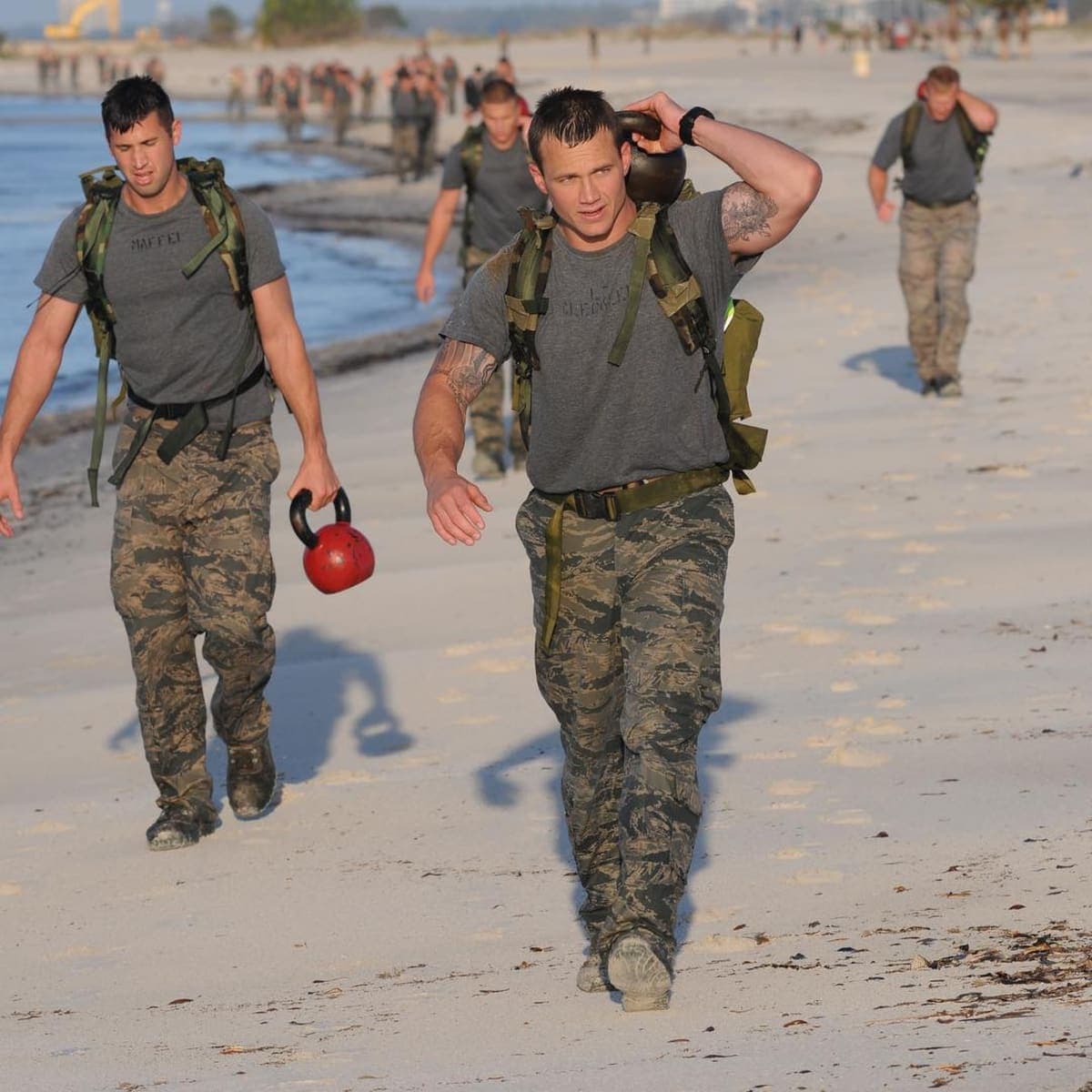AFSPECWAR candidates training on the beach
