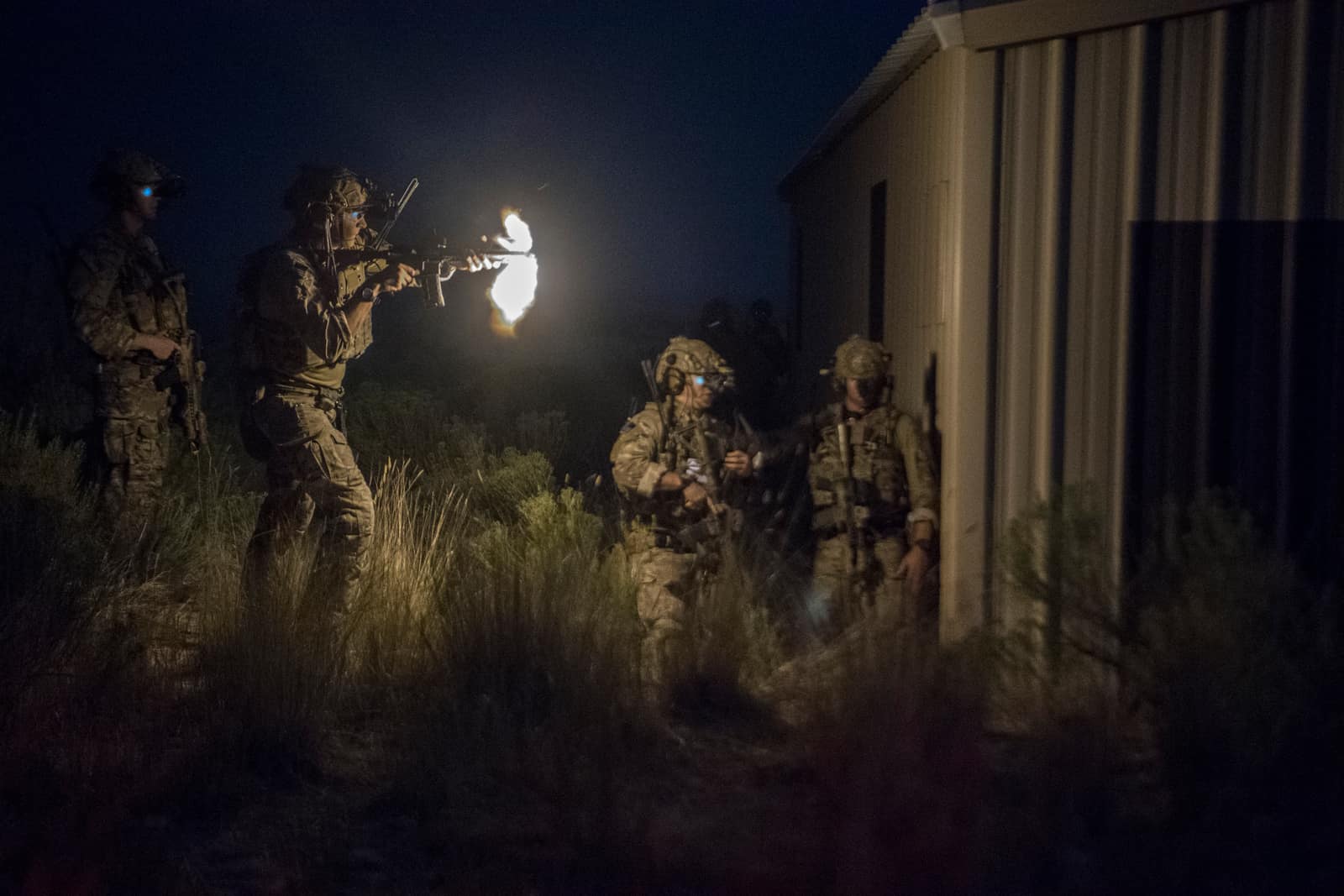 AFSPECWAR operators on a night mission